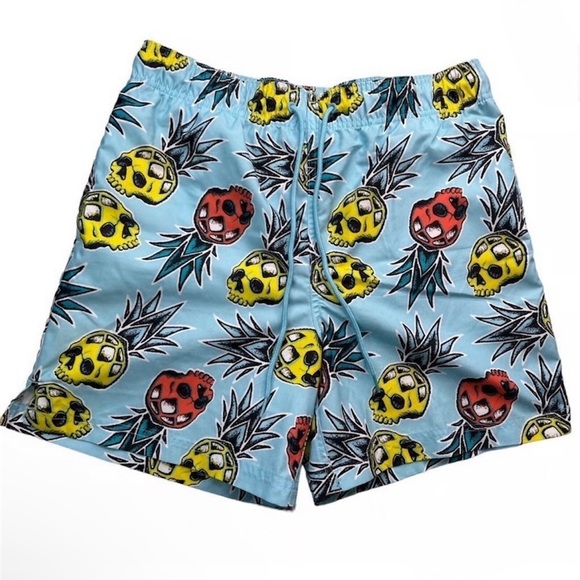 Men’s George Skull Pineapple Swim Trunks 2XL (44-46) - Picture 1 of 6